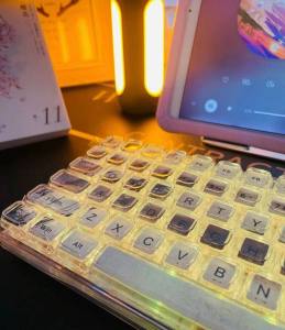 【Keycap Only】Future City Double layer keycap 84 Keys XDA Profile 6.25U Spacebar Suitable For 84 key mechanical keyboard