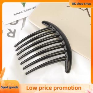 ✨QK shop✨ 5 7 Teeth Plastic Hair Clip For Women Vintage Creative Headwear Black Hair Combs Magic Hair Comb Hair Clips Korean Styling Tools