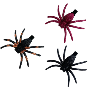 Sáng nhựa Arachnid kẹp tóc cho trang phục Halloween lấp lánh kẹp tóc trẻ em người lớn an toàn mặc hàng ngày & bữa tiệc theo chủ đề