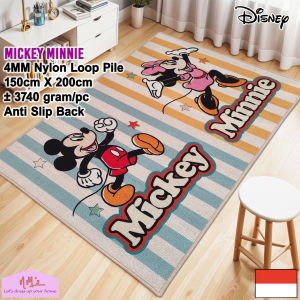 Disney Mickey Mouse Official Merchandise karpet 150 cm x 200 cm playmat anak bayi motif kartun karakter modern bulu alas lantai ruang tamu kamar tidur anti slip - NMs