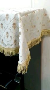KHĂN PHỦ ĐÀN PIANO CƠ HOA LƯỚI MÀU VÀNG KEN
