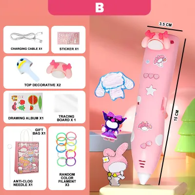 3D Printing Pen Set Kids Educational Arts DIY Doodle Kit Handicraft Toy Birthday Gift Pen 3D 3D打印笔
