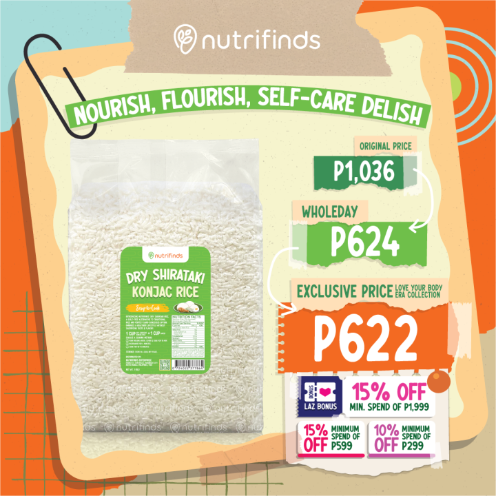 Nutrifinds Dry Shirataki Rice (Rice Alternative) EASY TO COOK , DRIED