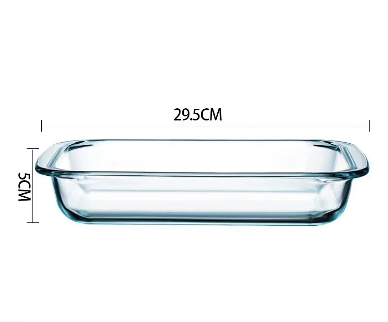 Sizes of glass outlet baking dishes