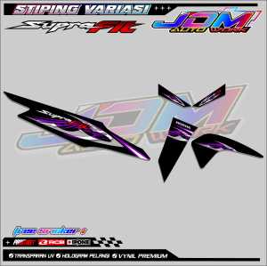 STRIPING VARIASI HONDA SUPRA FIT NEW / STIKER LIST VARIASI MOTOR SUPRA FIT BARU