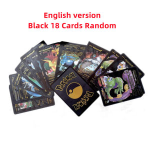 18/36/54Pcs English Gold Black Silver Pokemon Cards Colorful Charizard Pikachu GX EX Battle Trainer Cards Collectibles Game Booster Toys