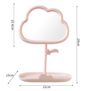 Makeup Mirror Cloud Shaped High-definition Dressing Mirror Fashion Detachable Rotatable Desktop