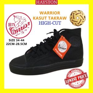 Original Warrior Sepak Takraw Shoes High Cut | Warrior Kasut Sepak Takraw | Kasut Sekolah Hitam Warrior High Cut WB8B