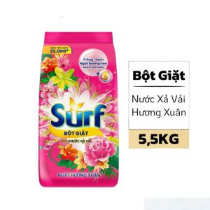 Bột giặt Surf EN178 dạng túi giặt sạch nhẹ nhàng loại bỏ mùi hôi ẩm móc lưu hương bền lâu 5.5kg