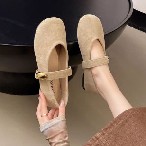 Free Shipping WomenS Single-Strap Shoes 2026 Spring New Collection Soft-Soled Shallow-Toe Flats Perfect With Dresses Beanie Shoes