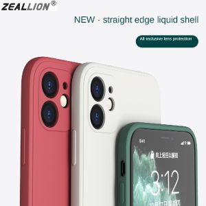 Zeallion Cube Ốp Silicon Dạng Lỏng Thích Hợp Cho [IPhone 12 Mini 11 Pro Max] Vỏ Điện Thoại Di Động Hàng Loạt