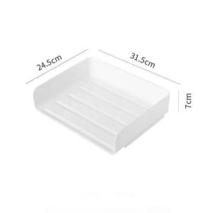 Desk Organizer Storage Box Plastic Stackable Cabinet Office Home Shelves Supplies Document Tray