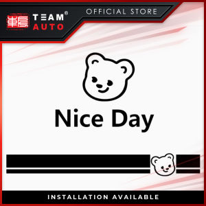 TeamAutoCare TAC40300 Cute Nice Day Bear Car Sticker