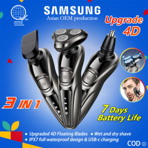 Electric Shaver Razor Shaver For Men Rechargeable IPX7 Waterproof Washable 4D Floating Heads Wet Dry Dual Use