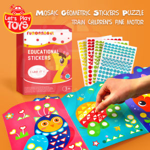 DIY Mosaic Geometric Animal Graphic Cognitive Fun Game Educational Sticker Puzzle Montessori Toys for Kid