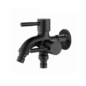 【Fast Delivery】Stainless Steel Two Way Faucet Washing Machine Faucet Wall Mounted Faucet 1 in 2 Out Head Washing Machine Faucet Two Way Double Head Dual Purpose Mop Sink Washing Machine Universal Faucet