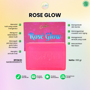 Face Wash Sabun Cuci Wajah Muka Facial Wash Rose Glow Soapbar 2 in 1 Sabun Badan Jerawat Flek Hitam Anti Aging BPOM