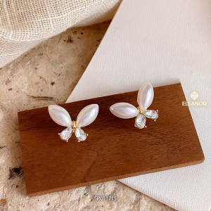 Bông tai nữ chuôi bạc 925 Eleanor Accessories hình hồ điệp phụ kiện trang sức khuyên tai 11715