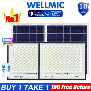 【 Buy 1 Take 1】WELLMIC Solar Light Outdoor Lighting 1000W Solar Light IP67 Waterproof Solar LED Street Light
