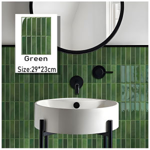 3D PET Self-Adhesive Wall Tile Stickers Waterproof & Oil Resistant Wall Decals Durable Anti-Stain Decorative Stickers for Kitchen Bathroom Toilet and Indoor Wall Refurbishment