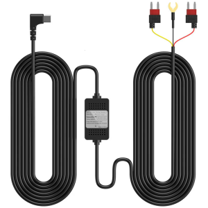 Auto Car Type C Dashcam Power Cord Kit with Low Voltage Protection and Multiple Fuses Compatibility Full Time Monitoring
