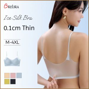 Wire-free Bra Summer Underwear Thin Back Detail Control Ultra-thin High Elasticity for Lifting