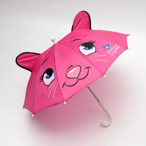 MILDGLOW Mô hình tai 3D Ô dù trẻ em Phim hoạt hình Có tay cầm dài Ô mini Dễ thương Mẫu sáng tạo Áo mưa cho búp bê Trẻ sơ sinh từ 1-3 tuổi