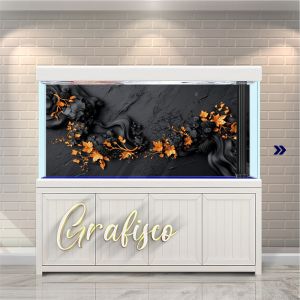 Stiker Background Aquarium Vinyl Premium Tahan Air - Batu Relief (BR