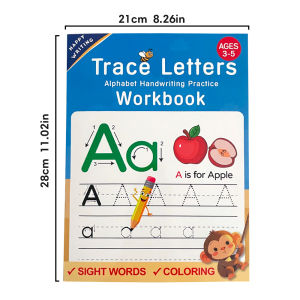 32 Pages Educational ABC Alphabet Handwriting Practice Workbook For Kids Ages 3-6: Set of Uppercase and Lowercase Letter Tracing Pad Preschool Writing Workbook Activities Book Calligraphy Copy Book Coloring Book English Learning Materials for Toddler Kin