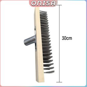 Onisa Stainless Steel Wire Brush Head Moss Brush Heavy Duty Floor Brush 20cm / 30cm