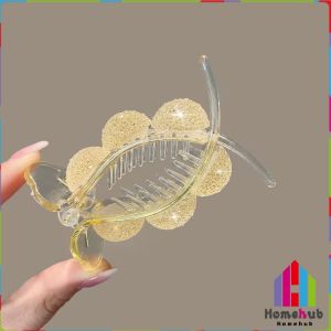 Homehub Bow Hair Bun Clip Rhinestones Ponytail Hair Clip High End Hairpin