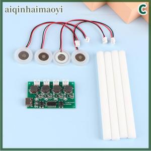 aiqinhaimaoyi Dc5v Type-C mini tạo độ ẩm Bộ dụng cụ DIY Mist Maker điều khiển bảng mạch 4 Fogger atomization tấm phim dao động mô-đun