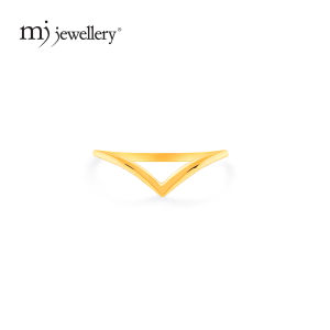 [Online Exclusive] MJ Jewellery 375/9K Gold Simple Minimalist V Ring C001
