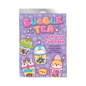 Bubble Tea Activity Fun Pack With Colour Pencils & 50+ Stickers