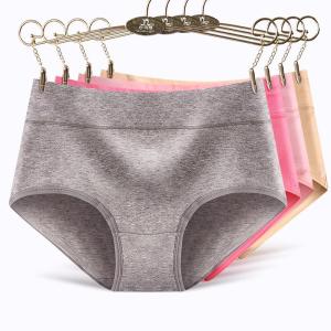 3 pieces of pure cotton Arctic velvet ladiesunderwear mid-waist cotton large size panties