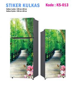 Stiker Kulkas 1 Pintu dan Sticker Kulkas 2 Pintu Jalan Hutan