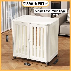 Indoor Villa Large Pet Fence Dog House Cage Transparent Acrylic Door Single/Double Level For Cat & Dogs