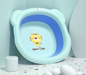 Plastic Foldable Wash Basin Baby Kids Bath Tub Outdoor Fishing Travel Bathroom besen lipat Baby Tub 折叠盆