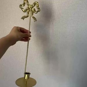 xpkQ Vintage Bowknot Candle Holders Metal Wall-Mounted Candle Holders Elegant Home Decor for Wedding Party Decoratives Wall Ornaments N7Y3P