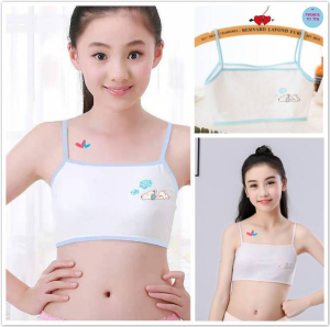 5 PCS Girls Bra Teenagers Cotton Training Underwear Kids Young Girl Single-Layer Thin Vest Bra single layer breathable cotton first born bra