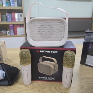 Loa Karaoke Bluetooth Monster GK600 – Âm Thanh Mạnh Mẽ Kèm 2 Micro