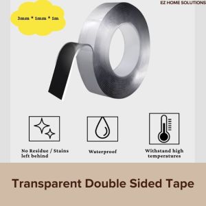 Heavy-Duty Transparent Double-Sided Waterproof Tape – Multi-Purpose Mounting Solution