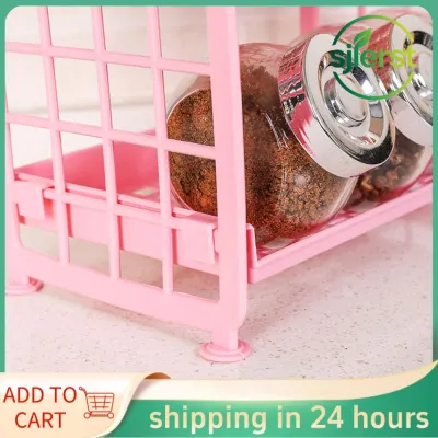 sjlerst Kệ để bàn 2 tầng Sắp xếp bàn làm việc hai lớp sành điệu Màu hồng Tiết kiệm không gian cho văn phòng