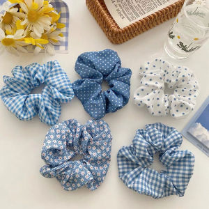 Blue Theme elastic scrunchies hair tie/Getah rambut