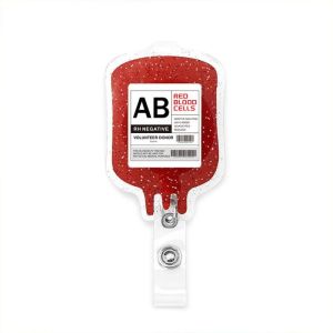 Gantungan Badge Id Card Glitter Gantungan Pass Id Card Blood Type Bag Card Lanyard Holder Id Card Clip Jepit Nametag Untuk Dokter/Perawat