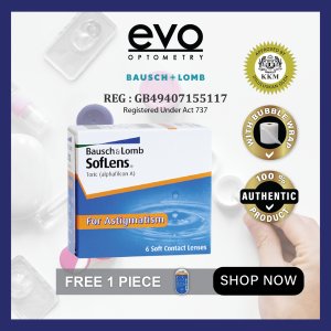 Soflens 66 Toric For Astigmatism Monthly Contact Lenses (6 pcs) + [FREE 1 pc ULTRA Toric For Astigmatism]