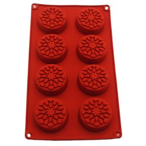 Khuôn Silicone Hoa Daisy Tròn 8 Lỗ Khuôn Hoa Hướng Dương Dập Nổi Khuôn Nướng Nhà Bếp 2026