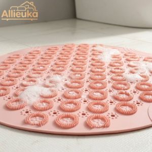 Allieuka Bathroom Floor Mat Non Slip Waterproof Quick Dry Soft Absorbent Rubber Backing Shower Toilet Rug