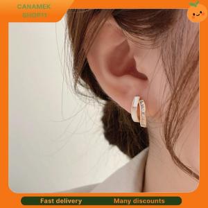 ❣️❣️❣️ 1Pair Light Luxury Shell Zircon Earrings Korean Style Fashion Double Layer Earrings For Women Simple Temperament Ear Jewelry