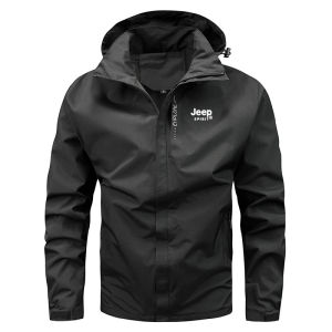 JEEP SPIRIT Windproof Waterproof For Men Multifunctional Outdoor Sports Hiking Jacket In Black